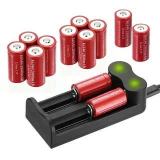Chargeur + Batteries rechargeables Piles CR123 Lithium Rechargeable