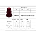 thumbnail image 6 of AURA Plus Size Burgundy Knit Midi Dress V Neck Lantern Long Sleeve High Waist A Line, 6 of 6