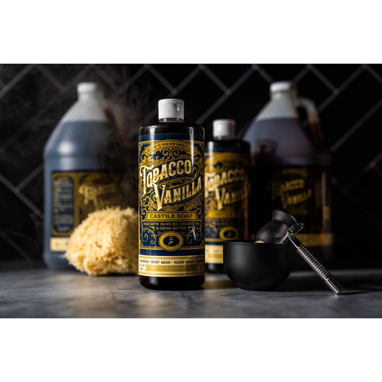Carolina Pure Castile Soap Liquid – 32 oz Organic Soap – Tobacco Vanilla