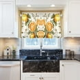 thumbnail image 5 of Yayeee Kitchen Curtains Tier Pair Light Filtering 27"x24" Rod Pocket Short Cafe Window Panel, Oranges Watercolor, 5 of 7