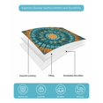 thumbnail image 5 of Quilts Twin Size, Teal Orange Soft Comforter Bedding Set for Bed, Ethnic Geometric Art Modern Abstract Lightweight Quilted Bedspread with Pillow Cover(2 Pieces) for All Season, 68x86 Inch, 5 of 6