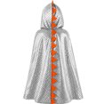 thumbnail image 3 of Costume Hood Horns, Shiny Dragon Cloak, Halloween Dress Up, Hooded Cape for Ki'Ds | Chil-Dren's Cloak With Hood for Halloween, Costumes, Medieval, Renaissance, Cosplay and More, White L, 3 of 6