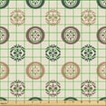 thumbnail image 2 of Ambesonne Asian Fabric by the Yard Upholstery, Japanese Circular Flora Art, 2 Yards, Dried Rose and Pale Taupe, 2 of 5