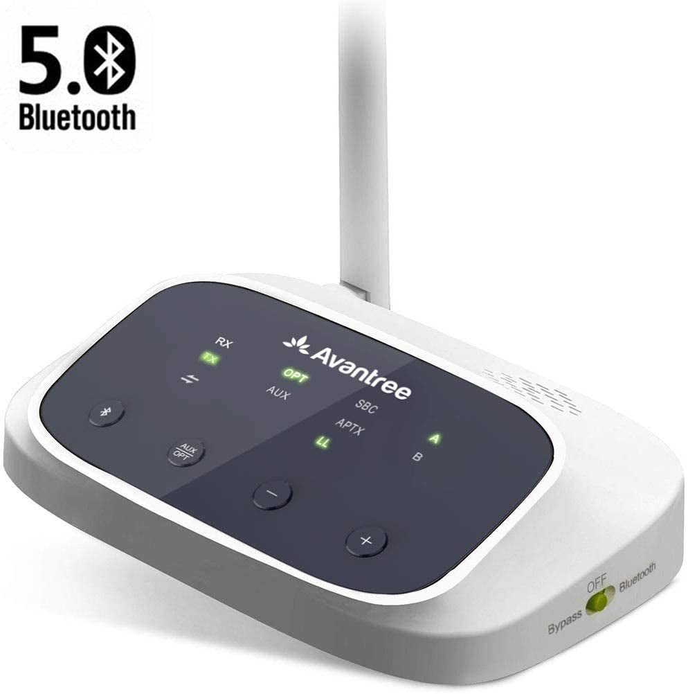 Avantree Oasis (New Version) Bluetooth 5.0 Transmitter Receiver for TV
