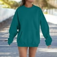 thumbnail image 1 of IMENGL Womens oversized solid color sweatshirts pullover, Black L, Size M-3XL, 1 of 5