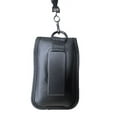 thumbnail image 3 of Around the Neck Black Leather Magnetic Vertical Case with soft 14 inch Safety Lanyard fits Consumer Cellular Link 2, Link II Flip Phone, 3 of 7