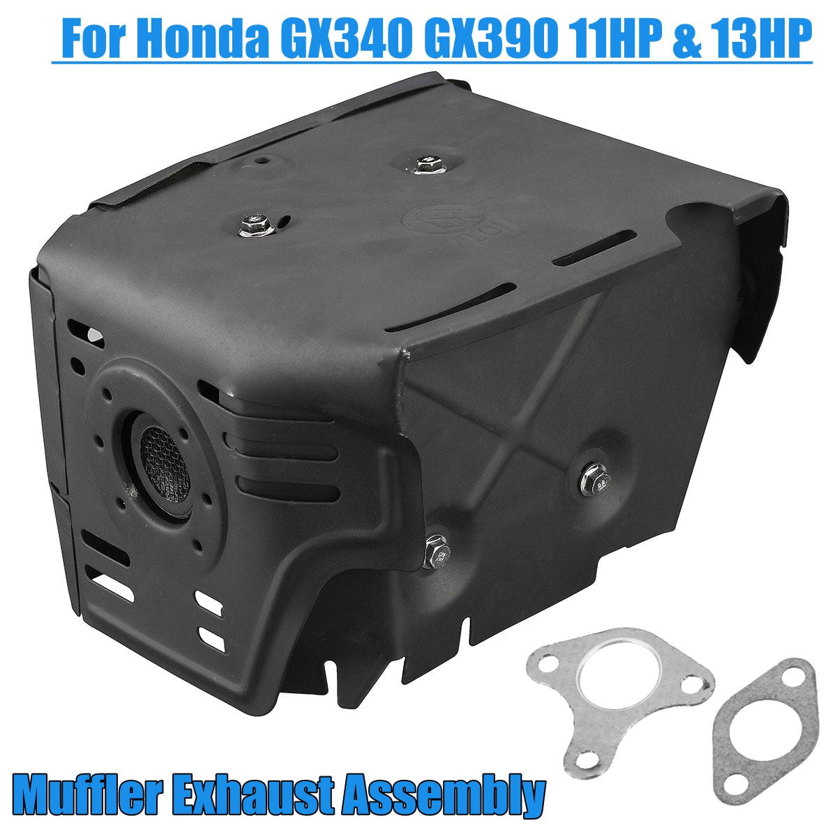For Honda GX340 GX390 11HP & 13HP Muffler Exhaust Assembly with Gaskets