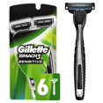 thumbnail image 1 of Gillette Mach3 Men's Disposable Razor, Sensitive, 6 Count, Mens Razors / Blades Gillette NA, 1 of 7