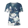thumbnail image 4 of Teissuly Women Fashion Summer Sexy Printed Regular Women Short Sleeves Round Neck, 4 of 4