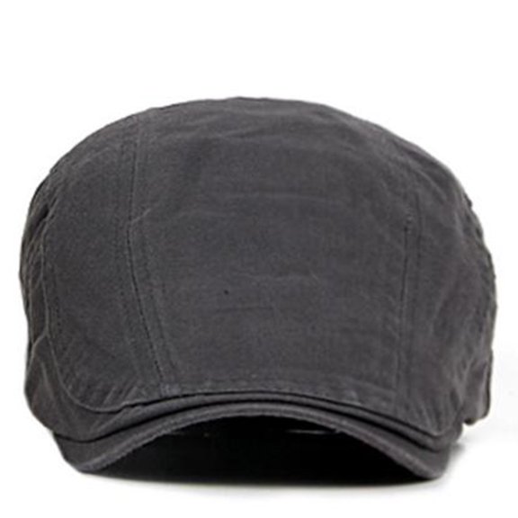 QURATI Men's Cotton Flat Cap Adjustable Breathable Newsboy Driving Hat Cap | Lightweight Cotton, Short Brim, Ideal for Driving & Daily Casual
