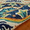 thumbnail image 5 of 6â€™ Round Ivory and Navy Decorative Area Rug, 5 of 5