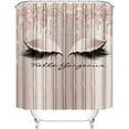 thumbnail image 2 of Jinsinto 4PCS/Set Pretty Eyelash Shower Curtain Spark Rose Gold Drips Gorgeous Bathroom Decor Waterpro, 2 of 4