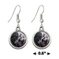 thumbnail image 4 of Goth Girl Dressed in Black Tattoos Novelty Dangling Drop Charm Earrings, 4 of 5