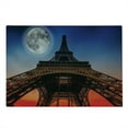 thumbnail image 2 of Eiffel Tower Cutting Board, Full Moon Night Sky Dusk Digital Style Minimal French Flag Eiffel Tower Digital, Decorative Tempered Glass Cutting and Serving Board, Large Size, Navy Red, by Ambesonne, 2 of 5