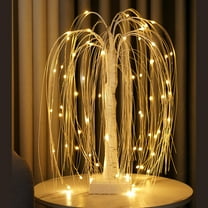 XEOVHV Light up Tree Decor Indoor, 60 LED 19.7Inch RGB Lighted Tree Tabletop Lamp, Small White Willow Tree with Lights for Birthday Thanksgiving Wedding Party Home Decoration