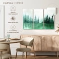 thumbnail image 4 of Elephant Stock Pine Tree Silhouette Wall Art - Horizontal Multi Panel Canvas - Living Room Wall Decor - Abstract Multi Panel - Green And White Decor - 50" x 32", 4 of 5
