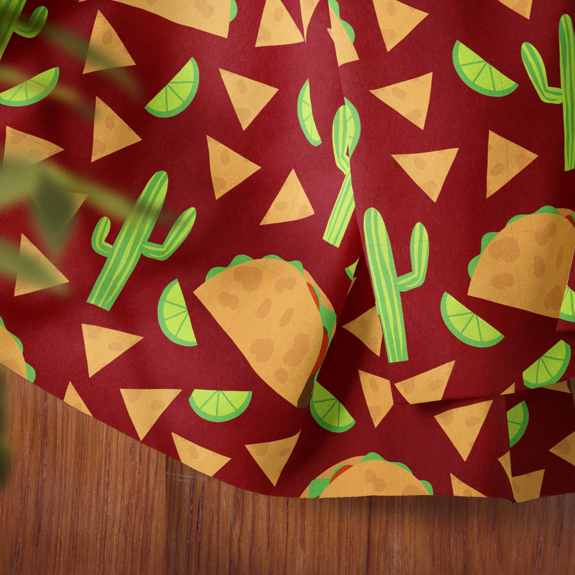 David Textiles, Inc. 36" x 44" 100% Cotton Taco Toss Precut Sewing & Craft Fabric, Brown