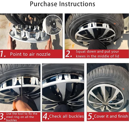 Universal 16 inch Hub Caps Wheel Covers for Cars Set of 4 Fits Most Cars Hubcaps for Truck SUV Accessories