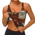 thumbnail image 4 of Naloa Log Cabin Inside Sports Bras for Women, High Support Bra with Removable Pads, Comfortable - Large, 4 of 9