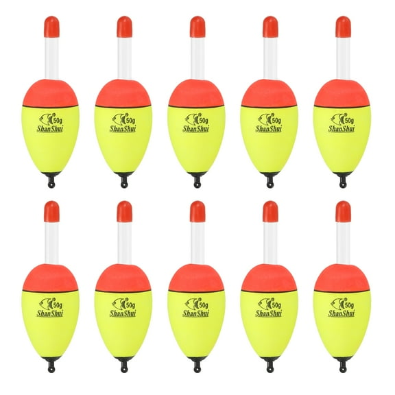 EVA 1.8oz Fishing Bobbers Float, Yellow, 10 Pack