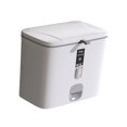 thumbnail image 2 of Bote de basura Puerta de gabinete de cocina con tapa, Puerta duradera Colgante Montado en la pared Cesto de basura Cubo de basura para encimera debajo Blanco 7L Gloria basurero colgante, 2 of 9