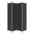 thumbnail image 2 of vidaXL 4-Panel Room Divider Black 200x220 cm Fabric, 2 of 5