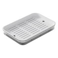 thumbnail image 2 of Bandeja de drenaje para servir perfecl organizador de cocina soporte de almacenamiento Blanco, 2 of 8