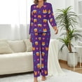 thumbnail image 2 of Top-kevin Women Long Sleeve Pajama Set Comfy Pjs Sets Cute Cookie Pattern 2 Piece Lounge Set, 2 of 12