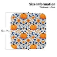 thumbnail image 3 of Disketp Blue Orange Pumpkin fall Funny Coasters,6 Pcs Leather Coasters with Holder, Perfect Housewarming Hostess Gifts,Protect Furniture from Water Marks Scratch and Damage,Square, 3 of 7