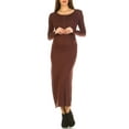 thumbnail image 3 of Women's Maternity Long Sleeve Maxi Dress - Extended Sizes Available, 3 of 4
