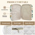 thumbnail image 6 of Pzuqiu White Flower Women Bible Cover with Handle & Zippered Pocket Bible Cases for Woman Qulited Durable Book Case for Standard Size Bibles Book Carrying Case Bibles Protector, 6 of 7