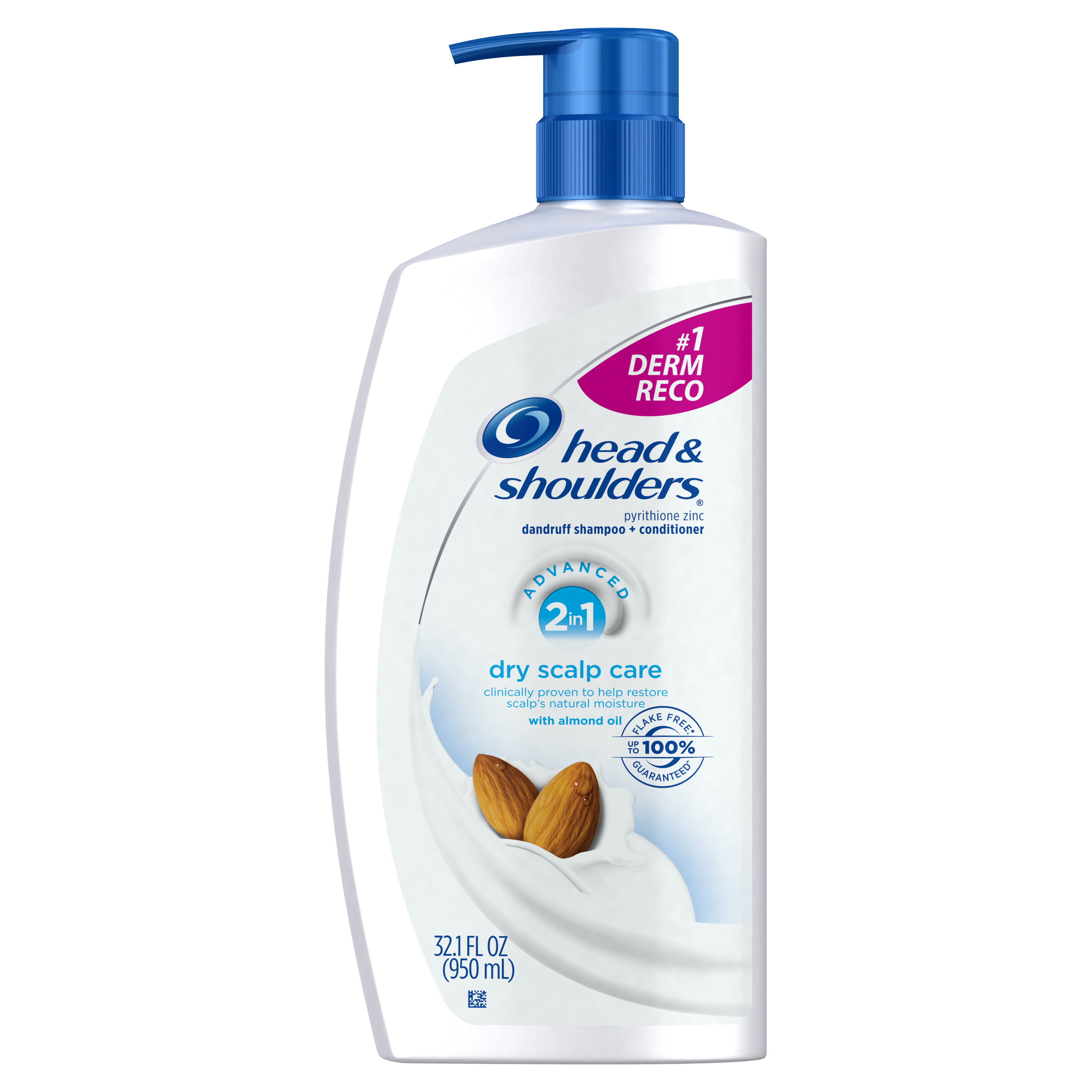 Head And Shoulders Dry Scalp Care With Almond Oil 2 In 1 Anti Dandruff Paraben Free Shampoo Conditioner 32 1 Fl Oz Walmart Com