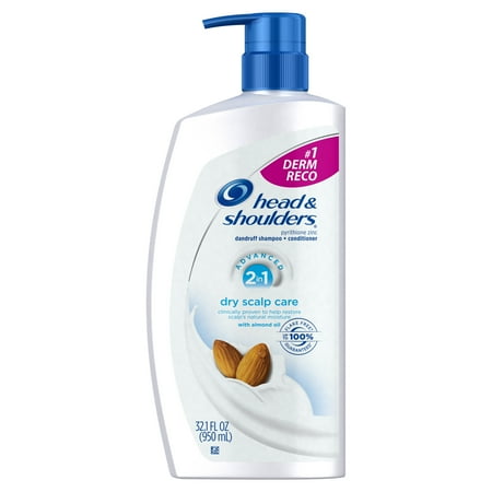 Head and Shoulders Dry Scalp Care with Almond Oil 2-in-1 Anti-Dandruff Shampoo + Conditioner 32.1 fl (Best Oil For Dry Scalp And Dandruff)