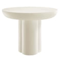 thumbnail image 2 of Caspian 40" Round Concrete Dining Table in White, 2 of 10