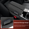 thumbnail image 5 of Unique Bargains Center Console Cover for Mercedes Benz EQC 400 Leather Console Armrest Cover for Mercedes Benz EQC 400 Waterproof Armrest Cushion Black, 5 of 7