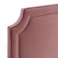 thumbnail image 6 of King Bed, Nailhead Trim, Dusty Pink Velvet, Tapered Wood Legs, 6 of 9