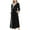 Black, variant on VANLOFE Unisex Warm Pajamas Household Clothes Solid Bathrobe Lengthened Night-robe Man's Nightgown Casual Robes Coffee Robes Sleepwear for Woman M