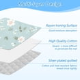 thumbnail image 4 of Cherries White Florals Leaves Ironing Mat Blanket Portable Travel Ironing Pad Heat Resistant Pad 47.2" x 27.6”, 4 of 6