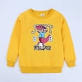thumbnail image 2 of Tisuna Crewneck Sweatshirt For Boys Toddler Dinosaur Print Long Sleeve Pullover Tops Comfortable Soft Spring Autumn Kids Cartoon Sweatshirt Yellow Size 12-24 Months, 2 of 9