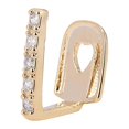 thumbnail image 2 of Hip Pop Tooth Crystal Grill Mouth Teeth Gold Silver Plated Grills Single Caps with Teether Pliers Decoration Rapper Jewelry Gift Gold, 2 of 9