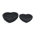 thumbnail image 7 of Decorative Heart Shape Bowl for Coffee Table Decor - Stylish Centerpiece Table Decoration or Home Decor Accents - Modern Kitchen Counter Decor, Key, or Candly Bowls - Set of 2, 3", 2", Black, 7 of 7
