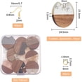 thumbnail image 2 of 154Pcs Resin Wood Earring Pendants Flat Round Resin Wood Statement Mixed Color Dangle Earring Making Kits for Necklace and Earring Making - 7 Styles, 2 of 6