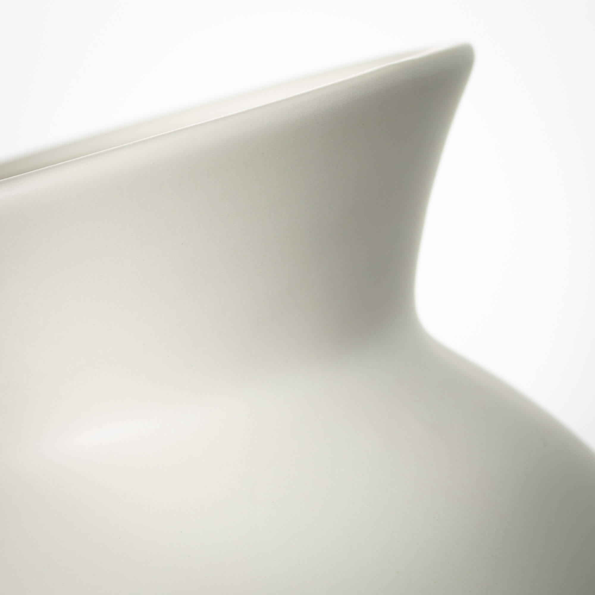 Sullivans 8.25" Matte Ivory Hourglass Vase, Ceramic