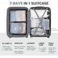 thumbnail image 4 of Large Packing Cube Set with See Through Mesh- Compression Packing Cubes Travel Organizers (White), 4 of 7