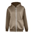 thumbnail image 5 of WTOBBY Men's Hooded Pullover Sweatshirt Jacket, Lightweight Zippered Design with Backpack Style, Casual Campus and Sportswear for Athletic Activities,Coffee 3XL, 5 of 7