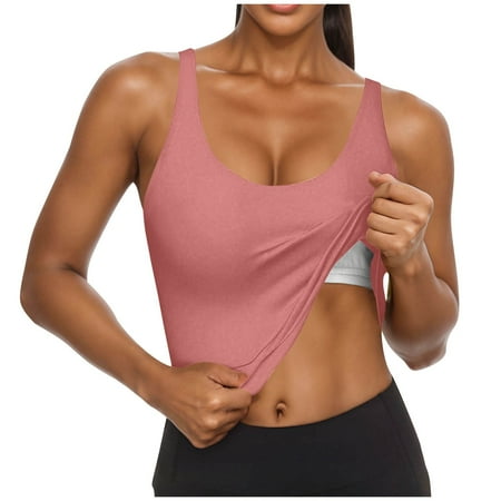 Womens  Sports Bra Wireless Padded with Medium Support Gym Yoga Tank Top
