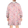 thumbnail image 2 of Wearable Oversized Blanket,Pink Cartoon Unicorn Rainbow Cloud Moon Star Pattern Wearable Blanket Hoodie for Adults,Cozy Hooded Blankets with Super Pockets,Super Warm Fuzzy Pullover for Women & Men, 2 of 6