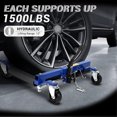 thumbnail image 4 of Danolapsi Car Wheel Dolly Jack Set, 6000LBS Capacity Wheel Dolly with Hydraulic Tire Jack & Twin Rollers, Heavy Duty Rollers with Foot Pedal for Tire Auto Repair Moving,Set of 4(ship in 2 boxes), 4 of 6