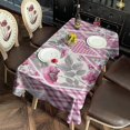 thumbnail image 2 of Pioneer Flower Floral Print Pattern Rectangle Tablecloth 60"x120",Waterproof Polyester Rectangle Table Cloth, Wipeable Spillproof Polyester Tablecloth for Dining, Camping, Indoor and Outdoor, 2 of 6