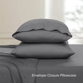 thumbnail image 4 of Bare Home Premium 1800 Collection 4-Piece Bed Sheet Set with Envelope Pillowcases, Queen, Gray, 4 of 9